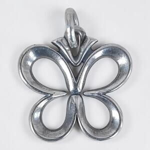 Rare Retired James Avery Sterling Silver Open Butterfly Pendant 925